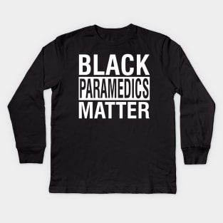 Black Paramedic Matter Kids Long Sleeve T-Shirt